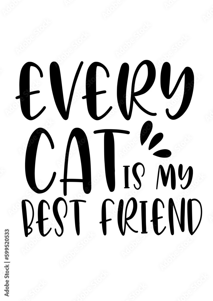 Naklejka premium Cat lettering quote design