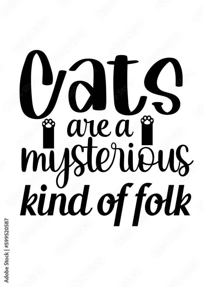 Cat lettering quote design