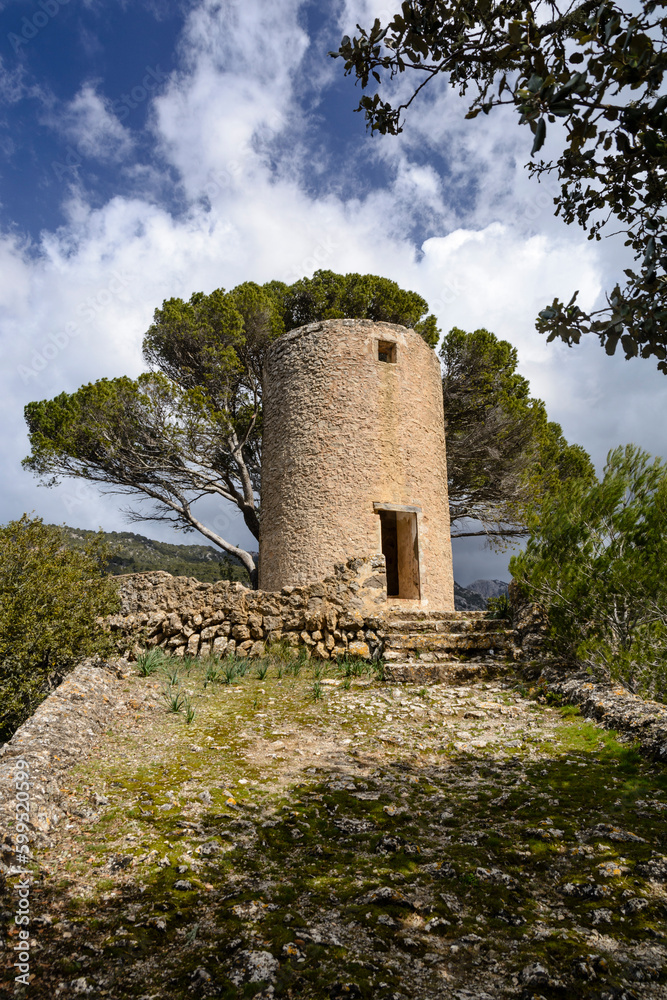Wachturm in Valldemossa, Mallorca, Balearen, Spanien