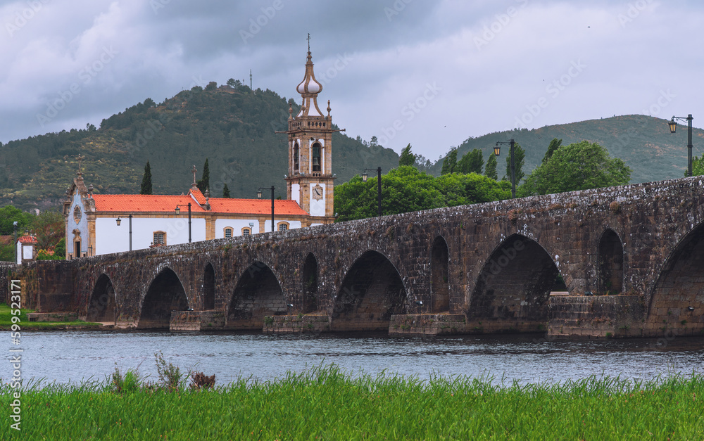 Roman bridge in Ponte de Lima- Portugal- Viana do castelo distric