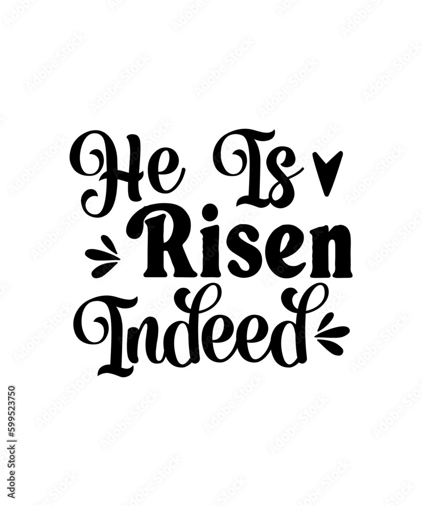 Christian easter isolated typography design