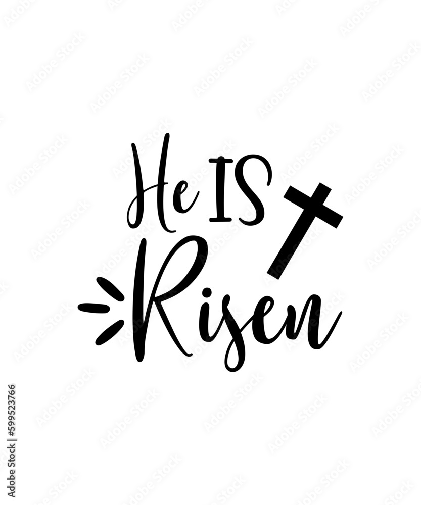 Christian easter isolated typography design Christian easter isolated typography design