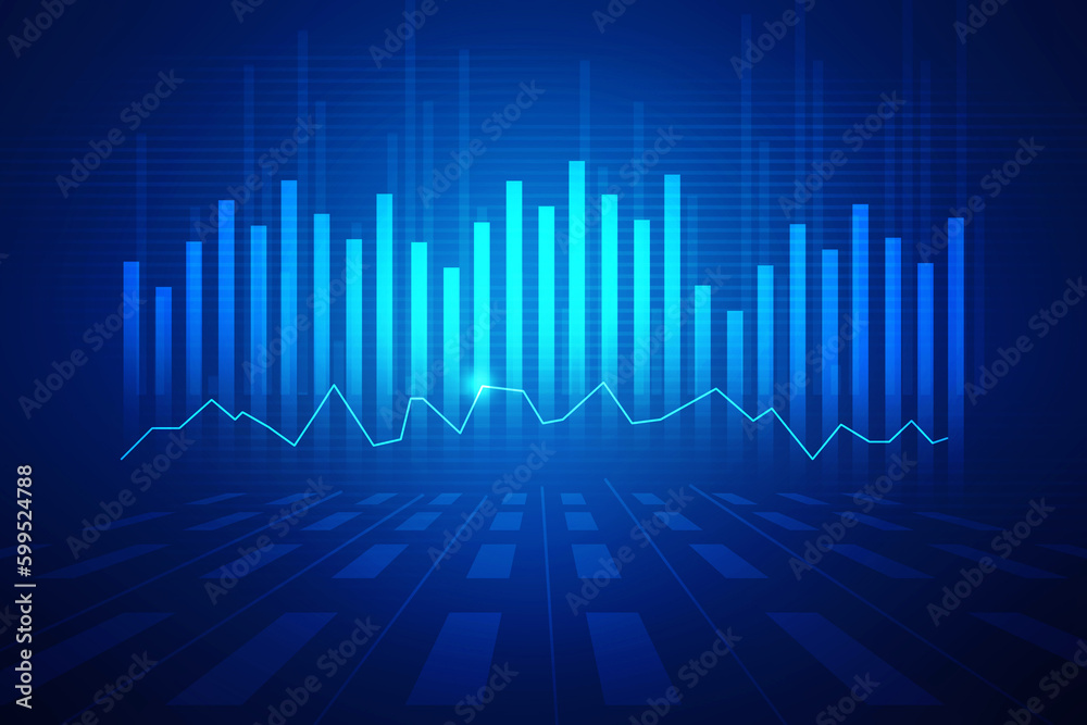 2d rendering Stock market online business concept. business Graph 2d rendering Stock market online business concept. business Graph