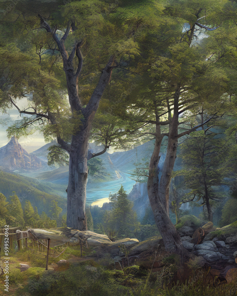 Fototapeta premium morning in the woods