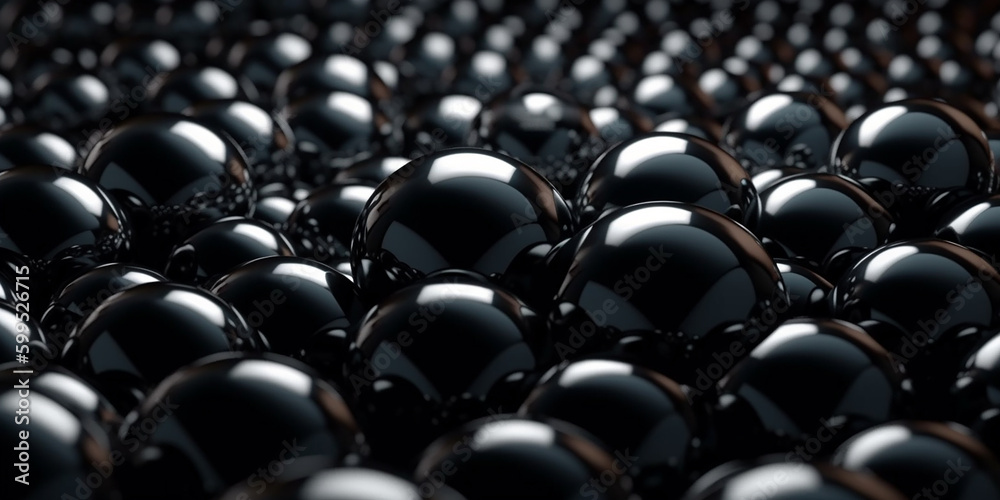 Fototapeta premium Conceptual Black spheres background