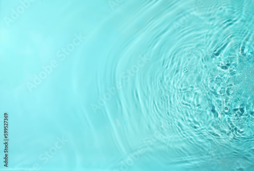 texture of splashing water on blue background
