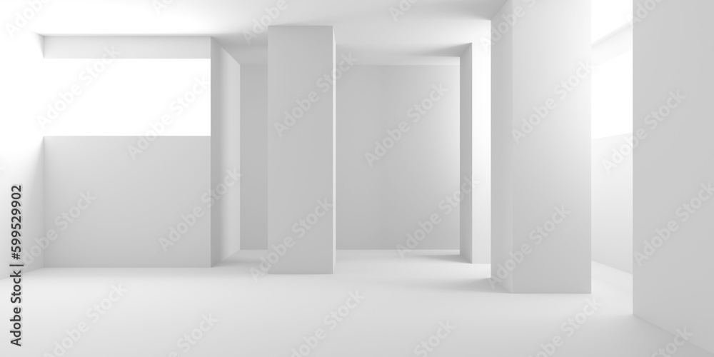 Empty Room. Abstract Futuristic Interior Empty Room. Abstract Futuristic Interior