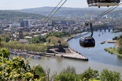 Two rivers, a city and a cable car