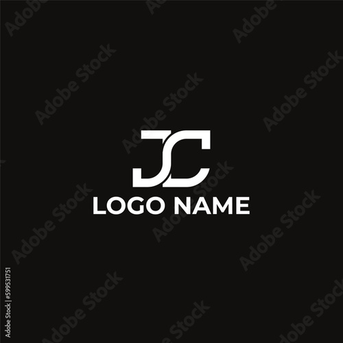 Vector initial jc logo design vector
