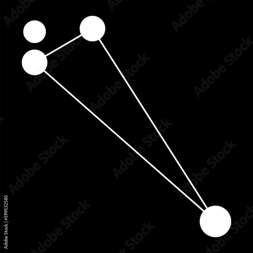 Triangulum constellation map. Vector illustration. photo
