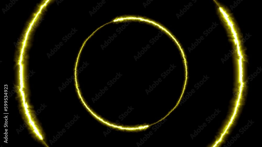 Rotating neon light circle of energy. Particle energy spiral. Abstract technology, science, engineering artificial intelligence. Continuous infinite loop Rotating neon light circle of energy. Particle energy spiral. Abstract technology, science, engineering artificial intelligence. Continuous infinite loop