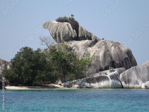 Bird Head Rock on The Sea at Belitung, Indonesia