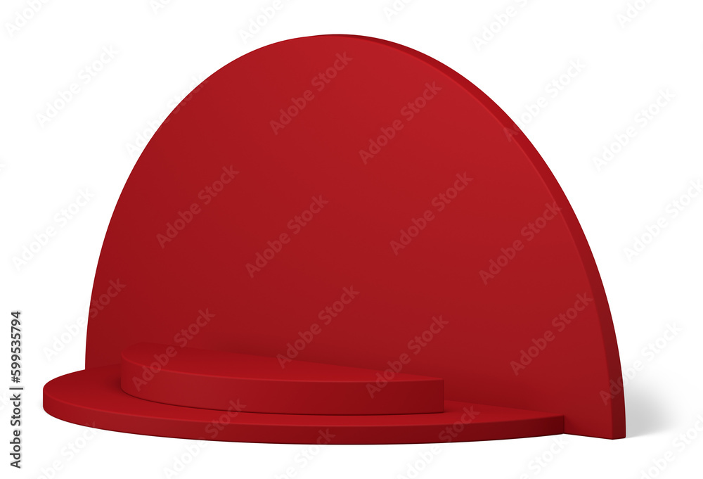 3d podium red minimalist aesthetic showcase for commercial advertising 3d podium red minimalist aesthetic showcase for commercial advertising