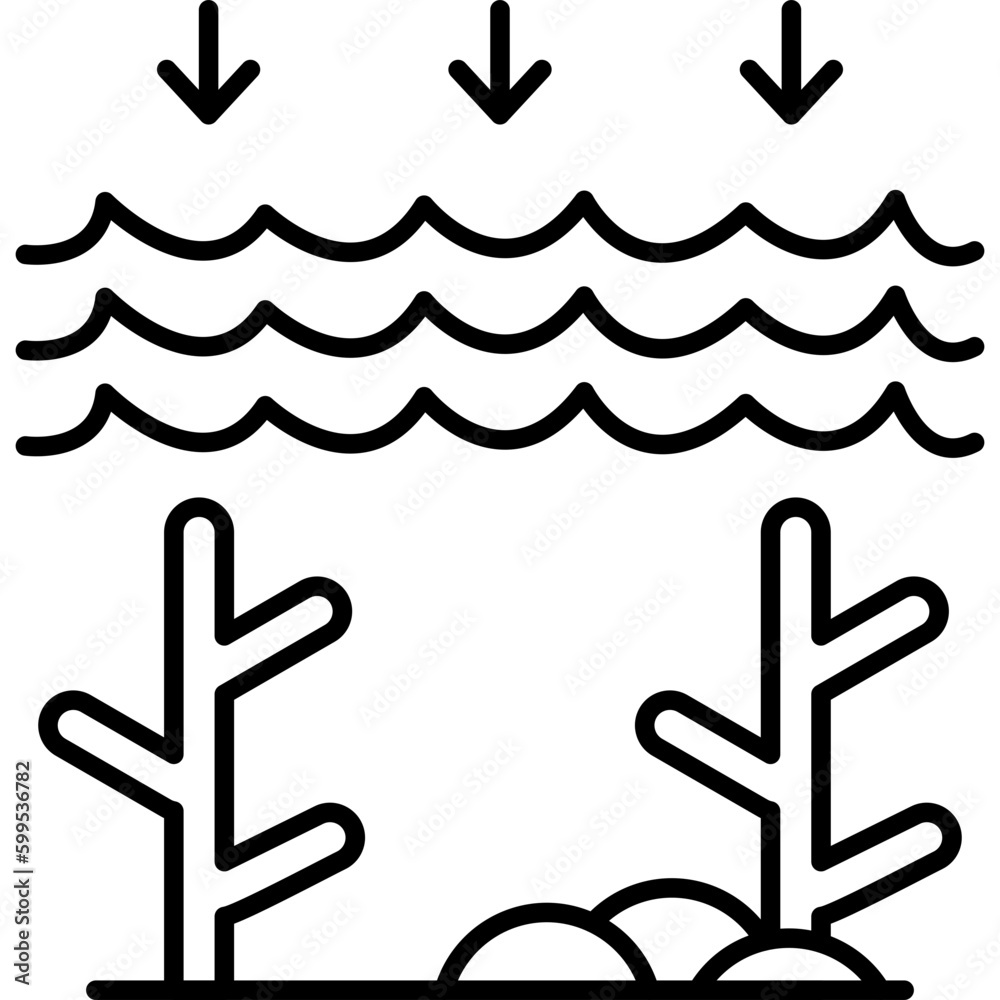 Obraz premium Ocean Acidity Icon