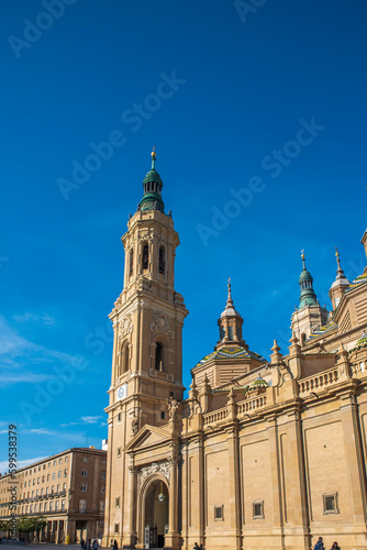 various sights of zaragoza city spain