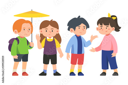 school students character, Back to school boys and girl cartoon collection in college, university and graduate boy and girl student student's education life vector 