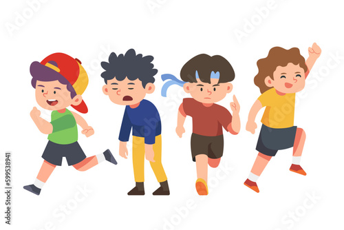 school student character, Back to school boys cartoon collection in college, university and graduate boy student student's education life vector 