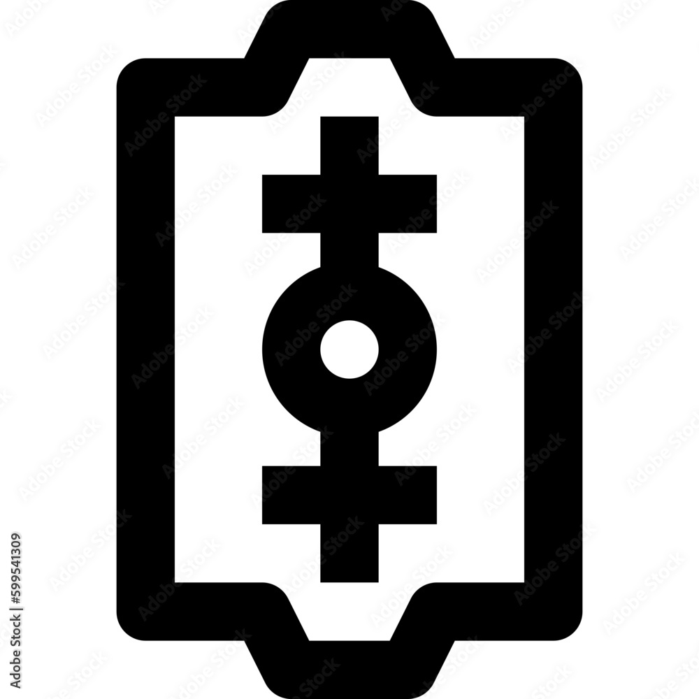 Obraz premium Razor blade black outline icon