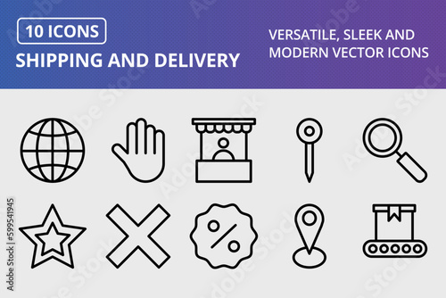 Vector Shipping And Delivery Icon Set
