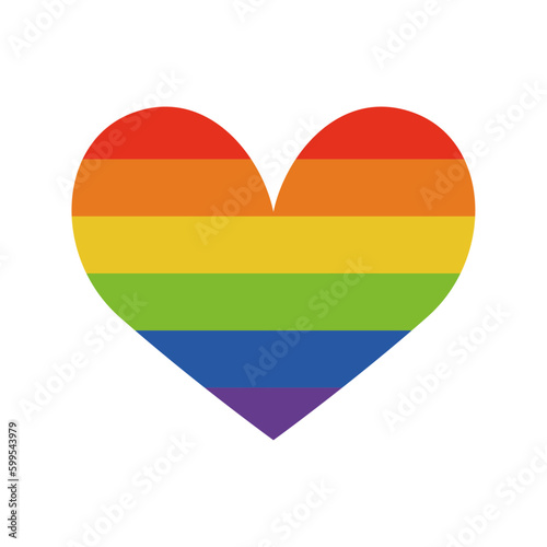 Free Download LGBT symbol concept. LGBT Pride symbol. Vector isolated illustration of LGBT symbol. Heart rainbow color. - GFXLoad