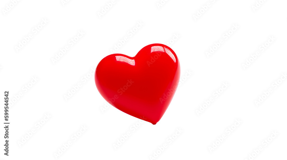 Red heart isolated transparent background png