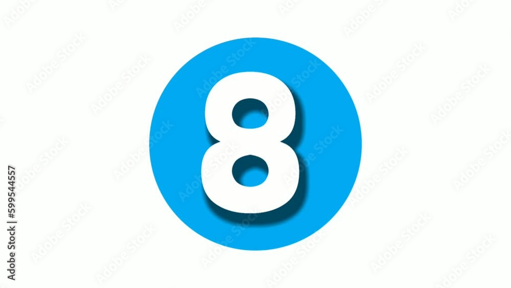 Number eight 8 cartoon animation on white background,4k cartoon video number motion graphics for video elements Number eight 8 cartoon animation on white background,4k cartoon video number motion graphics for video elements