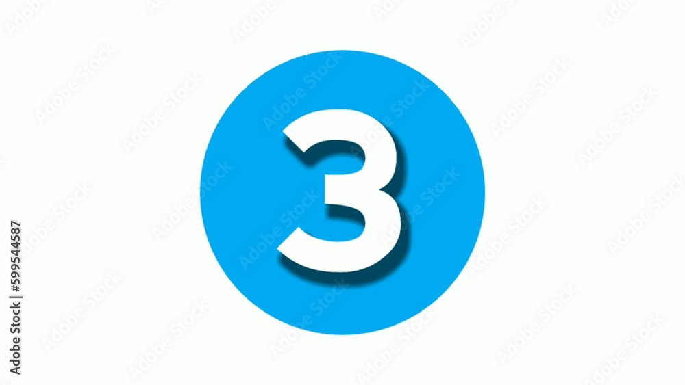 Number three 3 cartoon animation on white background,4k cartoon video number motion graphics for video elements Number three 3 cartoon animation on white background,4k cartoon video number motion graphics for video elements