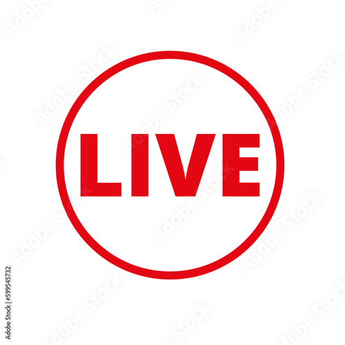 Free Download Red live button icon for TV and Streaming on a Transparent Background - GFXLoad