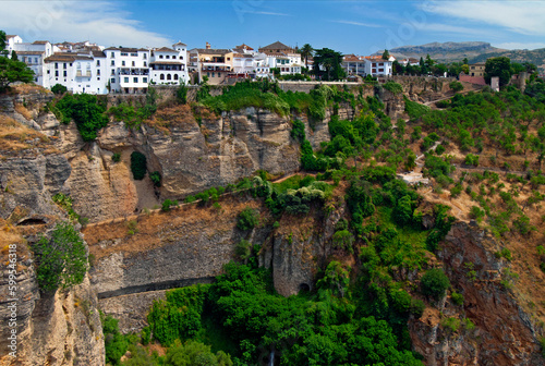 Foto Ronda, Andalusia, Province of Malaga, Spain, Europe - Famous white houses on hig