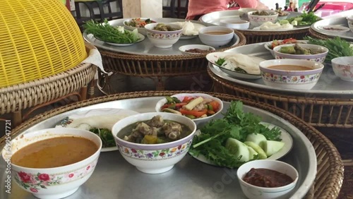 Preparing of asian food for served 