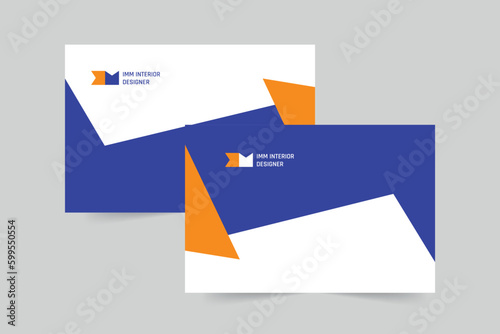  Interior Designer business card template. A clean, modern, and high-quality design business card vector design. Editable and customize template business card