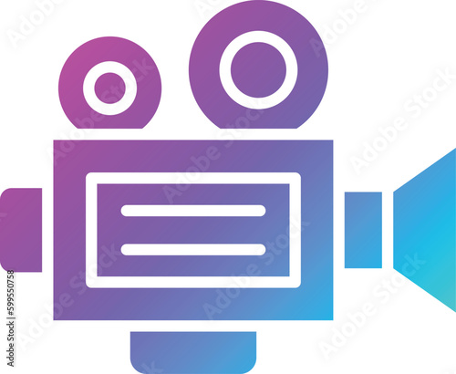 Movie camera Vector Icon Design Illustration