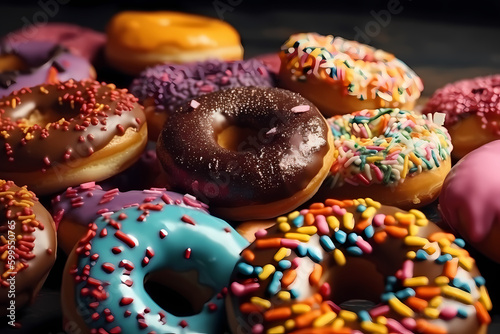 Obraz na plátně donuts with icing sugar