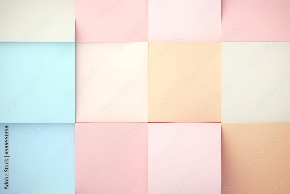 Pastel colors memory paper sticks background. Generative AI