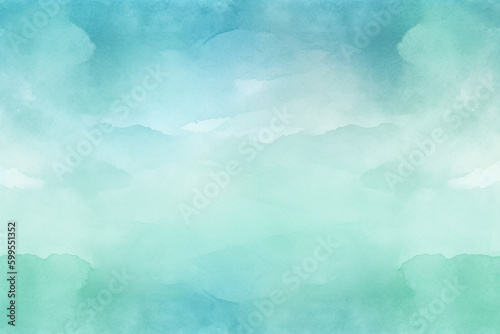 green-and-light-blue-watercolor-pastel-background-generative-ai