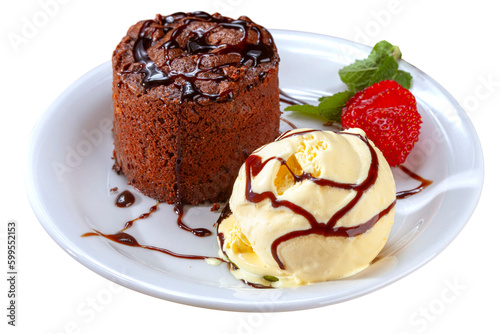 Quadro su tela Chocolate fondant lava cake