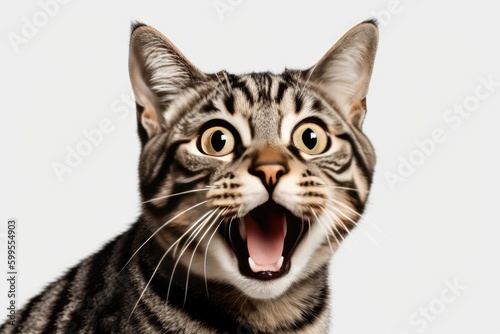 a surprised cat portrait