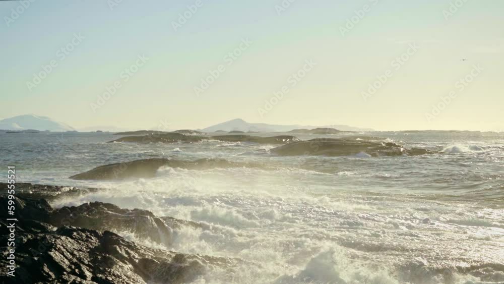 Swells coming in. Rough sea. Swells coming in. Rough sea.