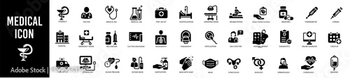 Medical icons set. Vector elements