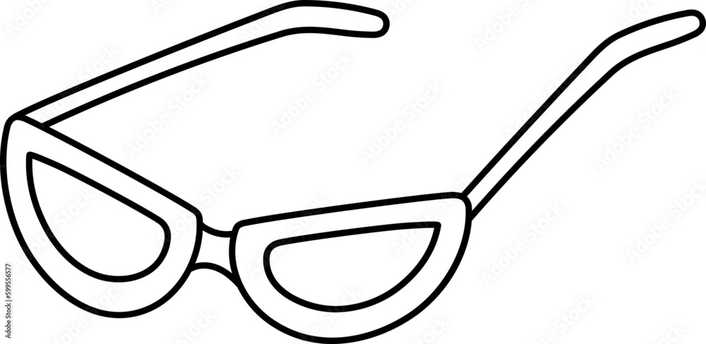 Cat Eye Glasses Teacher Doodle Hand Drawn Illustration Cat Eye Glasses Teacher Doodle Hand Drawn Illustration