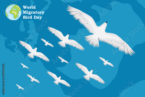 World migratory bird day banner template