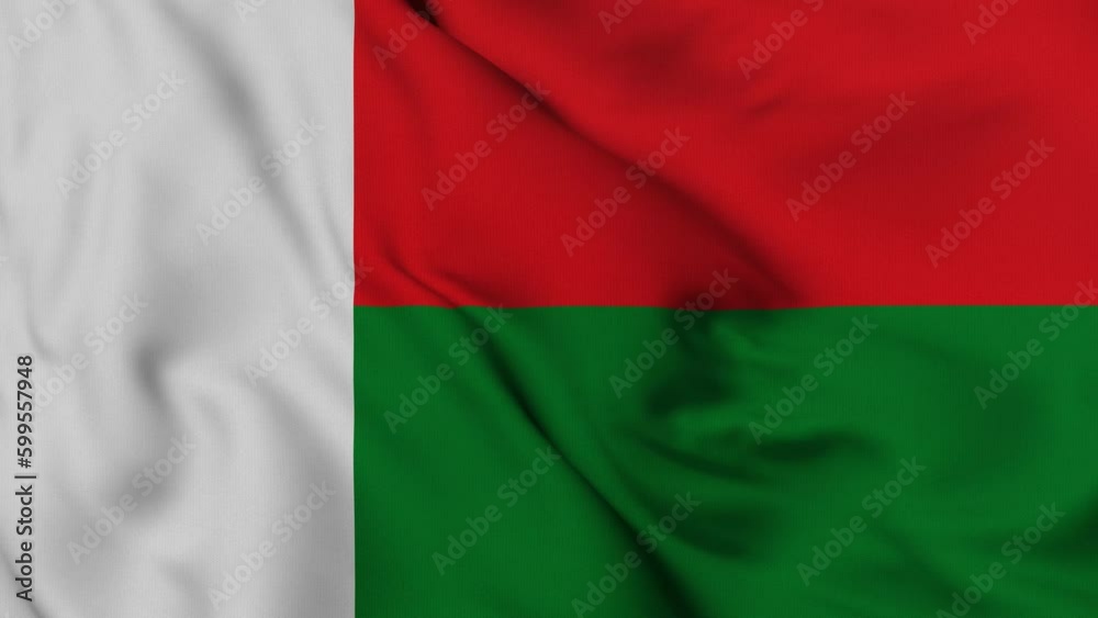 Madagascar flag waving in the wind. 4K animation. Madagascar flag waving in the wind. 4K animation.