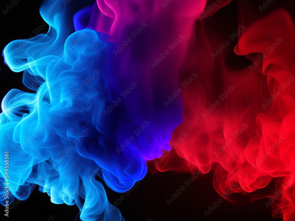 A Splat of Abstract Energy and Vibrant Colours. 