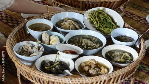 Preparing of asian food for served 