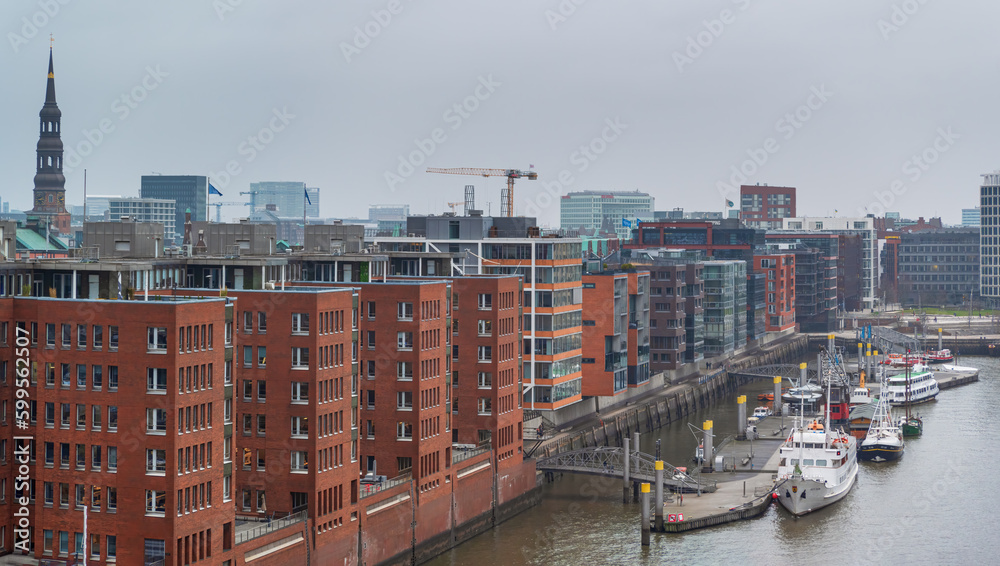 Hamburg City Shape View from the Elfi Balcony
