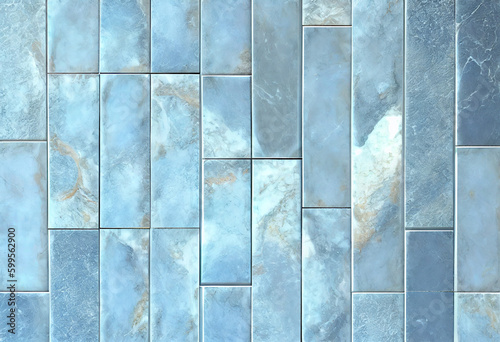 Wall blue stone marble texture background. Generative AI