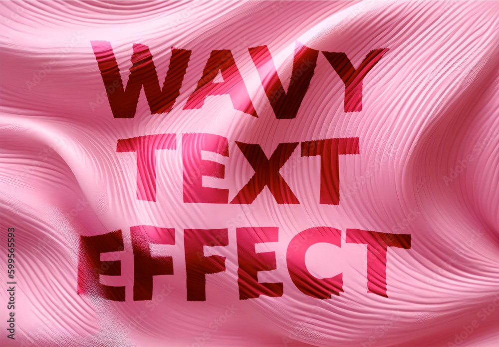 Wavy Text Effect Stock Template | Adobe Stock