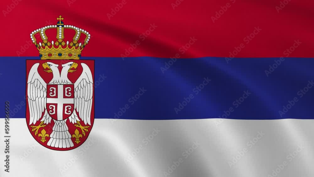 Sebia flag waving in the wind. 4K video. Sebia flag waving in the wind. 4K video.