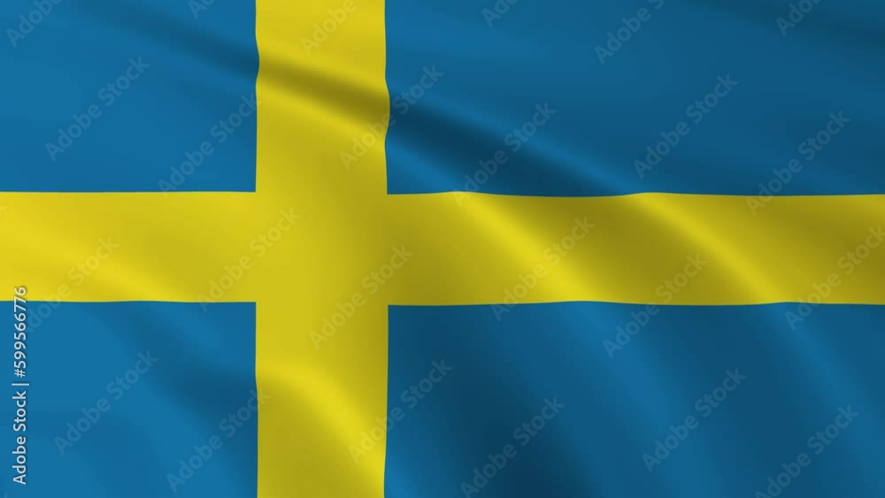 Sweden flag waving in the wind. 4K video. Sweden flag waving in the wind. 4K video.