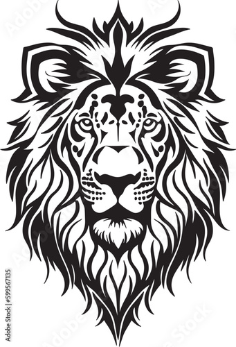 Fototapeta Naklejka Na Ścianę i Meble -  Excellent and powerful lion emblem art vector
